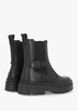 Milla Black Leather Chunky Chelsea Boots