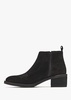 Ackie Black Suede Western Ankle Boots