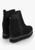 Azure Black Suede Wedge Chelsea Boots
