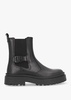 Milla Black Leather Chunky Chelsea Boots