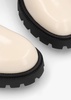 Acorn White Patent Leather Lace Up Ankle Boots
