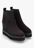 Azure Black Suede Wedge Chelsea Boots