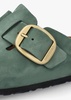 Boston Big Buckle Thyme Nubuck Leather Clogs
