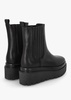 Alpie Black Leather Crepe Sole Chelsea Boots