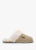 Sand Double-Face Sheepskin Closed Mule Slippers