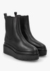 Alpie Black Leather Crepe Sole Chelsea Boots