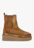 Alpie Tan Suede Crepe Sole Chelsea Boots