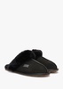 Black Double-Face Sheepskin Closed Mule Slippers