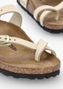 Mayari Ecru Nubuck Leather Sandals