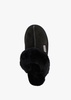 Black Double-Face Sheepskin Closed Mule Slippers