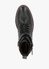 Heidi Black Pebbled Leather Camando Ankle Boots