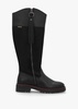 Ingrid Black Leather Knee High Boots