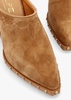 Antwerp Tan Suede Western Stacked Heel Backless Mules
