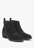 Ackie Black Suede Western Ankle Boots