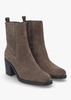 Adios Brown Suede Western Chelsea Mid-Heel Boots