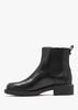 Fancy Black Leather Chelsea Boots