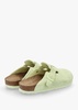 Boston Faded Lime Suede Leather Clogs