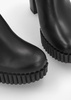 Ablush Black Leather Platform High Heel Ankle Boots