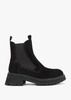 Taro Black Suede Combat Boots