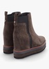 Azure Brown Suede Wedge Chelsea Boots
