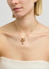 Logo crystal-embellished necklace