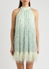Erna embellished feather-trimmed tulle mini dress