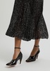 Sequin-embellished knitted maxi dress