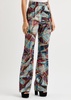 W Ray tartan virgin wool flared pants