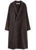 Herringbone-weave wool-blend coat 