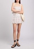 Viro ribbed floral and bow-embroidered cotton mini skirt