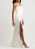 Strapless wool maxi dress
