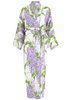Peignoir printed silk wrap dress