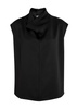 Draped satin top 