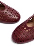 Vienne laser-cut leather ballet flats 