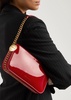 Frayme patent faux leather shoulder bag 