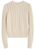 Kalyn cable-knit cotton-blend jumper 