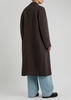 Herringbone-weave wool-blend coat 
