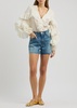 Acacia ruffled cotton blouse