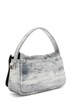 Mini Multipocket metallic-suede top handle bag 