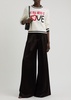 X The Beatles Gleeson embroidered stretch-wool jumper