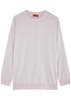 Metallic-weave knitted jumper 