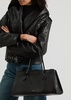 Le Teckel grained leather tote