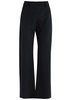 Pinstriped straight-leg twill trousers