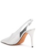 Art Deco 90 metallic leather slingback pumps