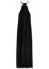 Crystal-embellished satin gown