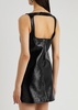 Chasuble crinkled vinyl mini dress