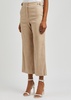 Aubrie cropped linen-blend trousers