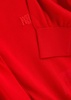 Logo-embroidered cropped fine-knit cardigan
