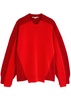 Layered-effect cable-knit wool jumper
