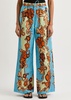 Ondine printed cotton-poplin trousers